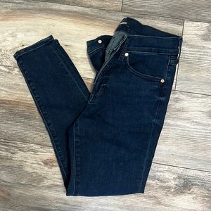 Express Skinny Mid-Rise Dark Denim Super Soft Skinny Jeans